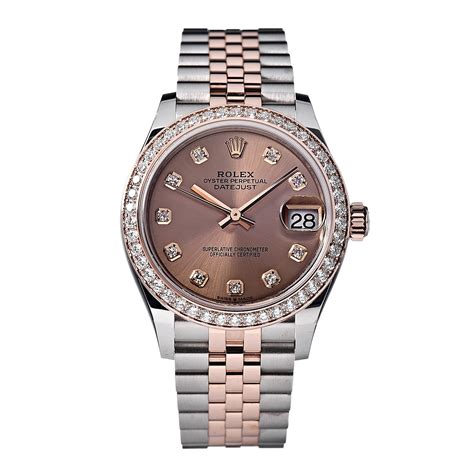 rolex everose gold diamond set.